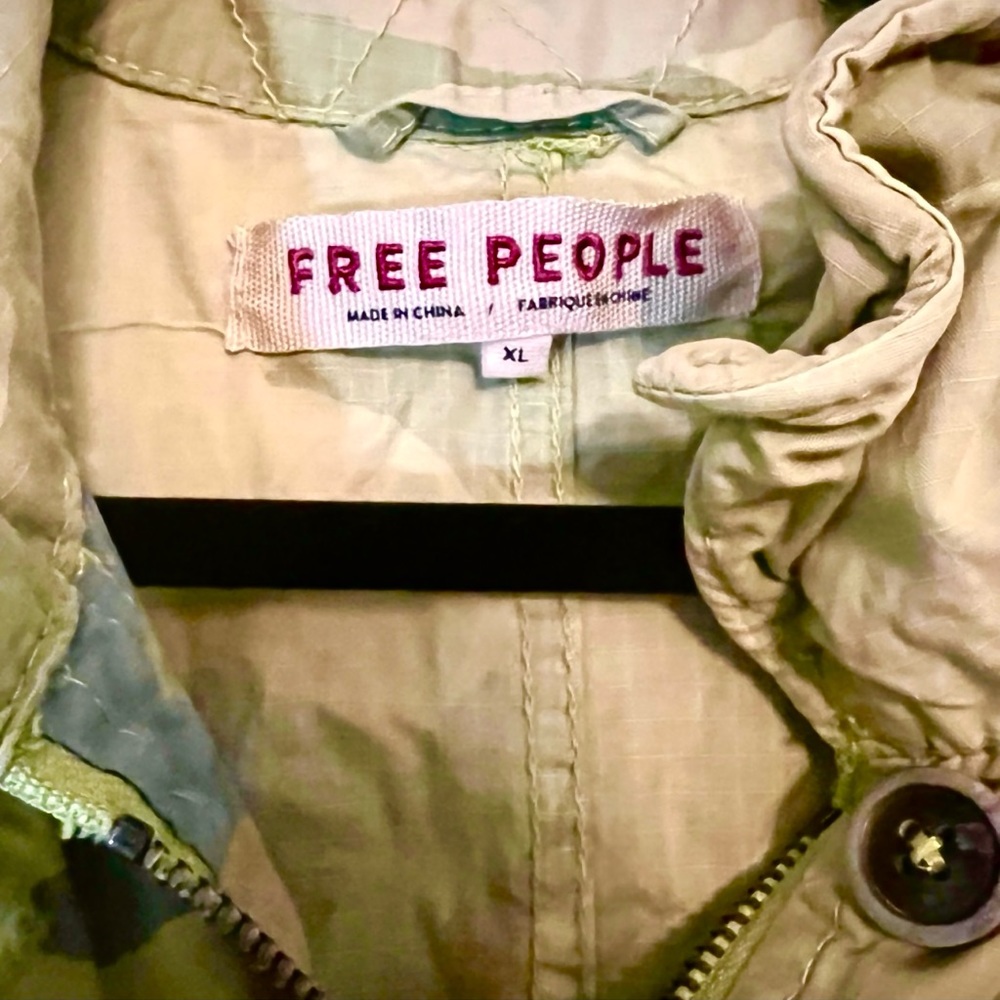 Free People Light Green Camo Utility Jacket - Picture 3 of 3